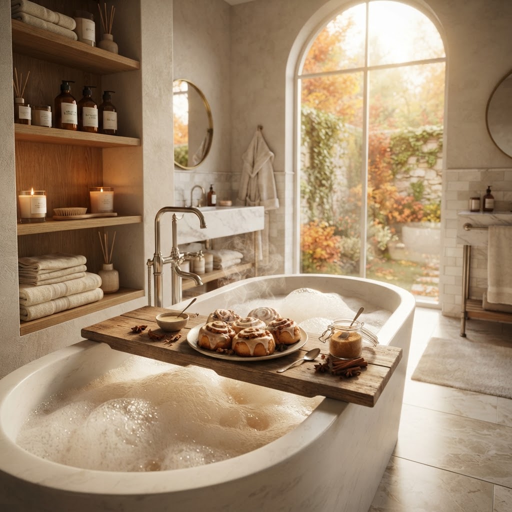 Cinnamon Buns bath atmosphere