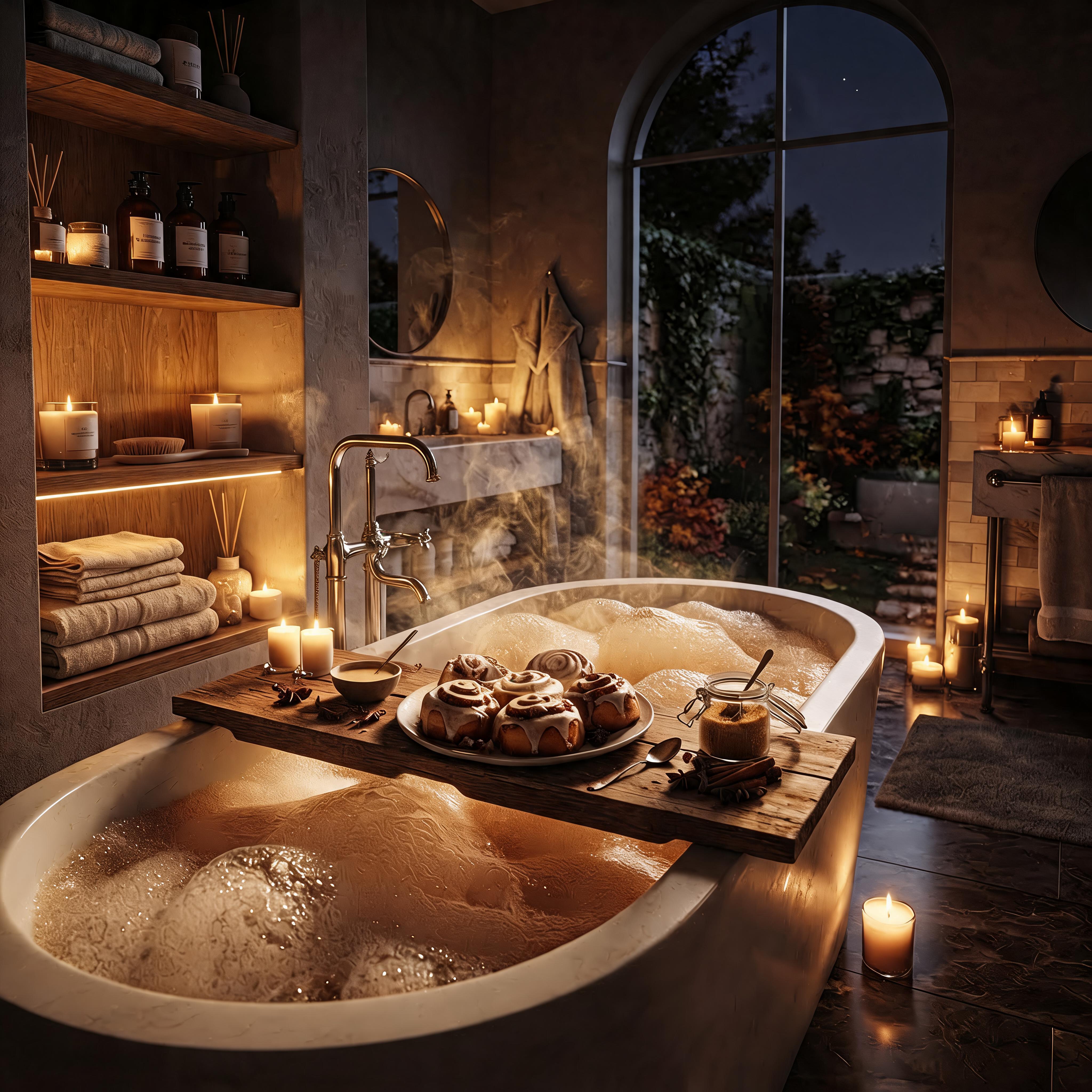 Cinnamon Buns bath atmosphere