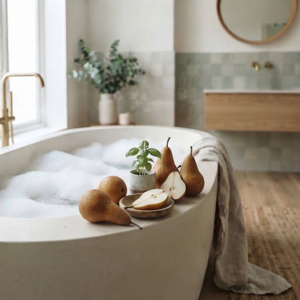 Basil & Bosc Pears bath atmosphere