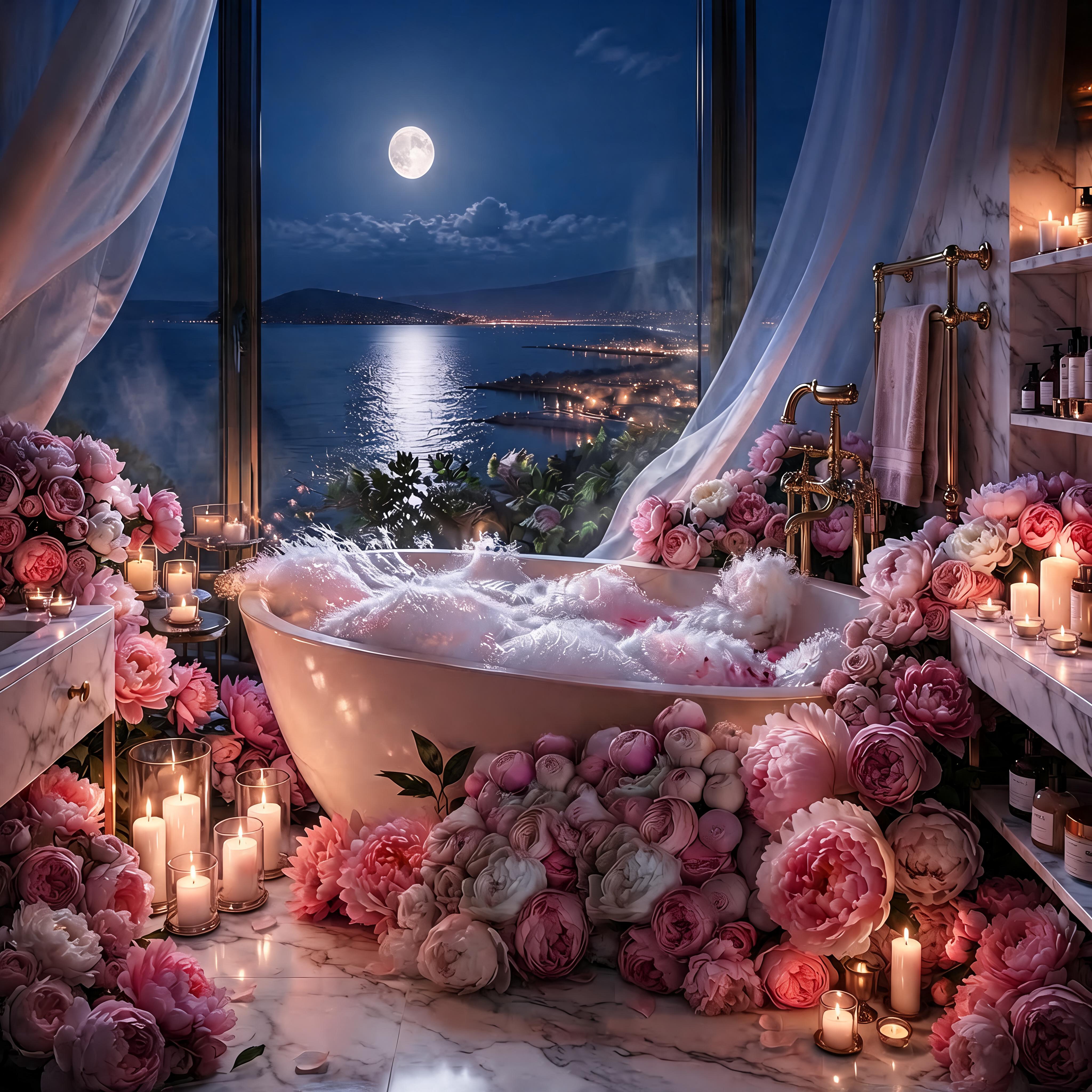 Pink Garden bath atmosphere