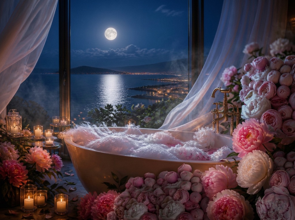 Pink Garden bath atmosphere