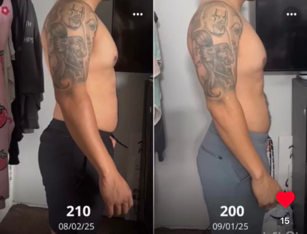 210 → 200 lbs