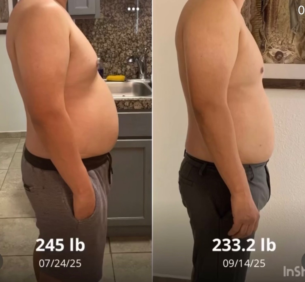 245 → 233 lbs