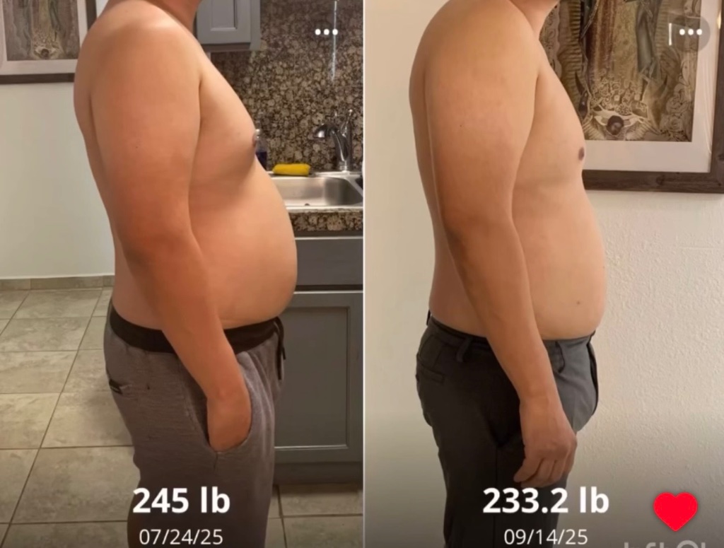 245 → 233 lbs