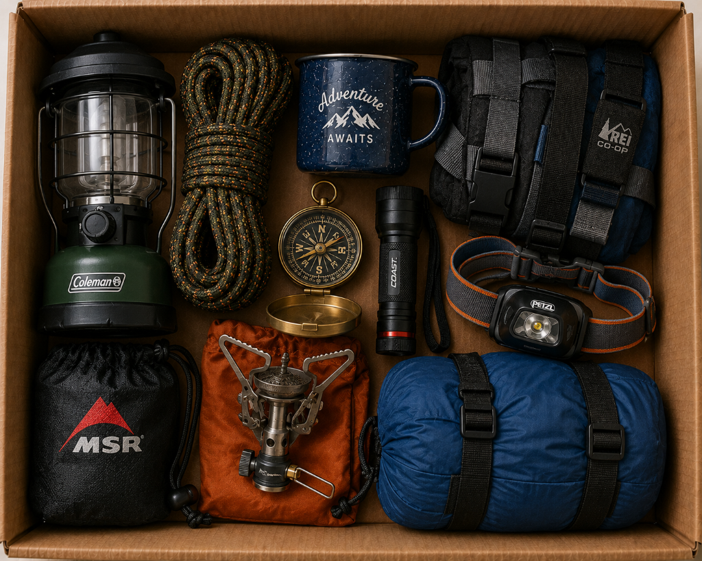 Camping box contents