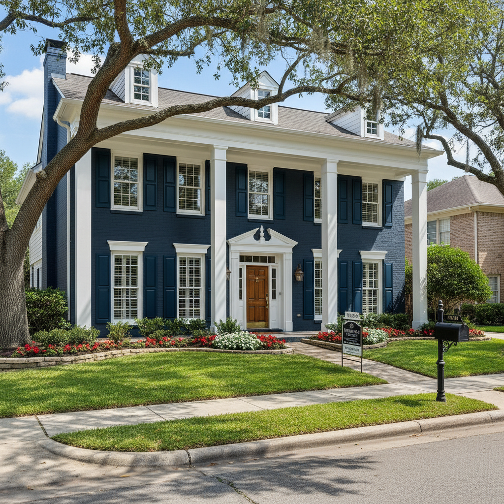 Colonial Exterior Makeover in Houston, TX by Magnificent Painters & Remodelers