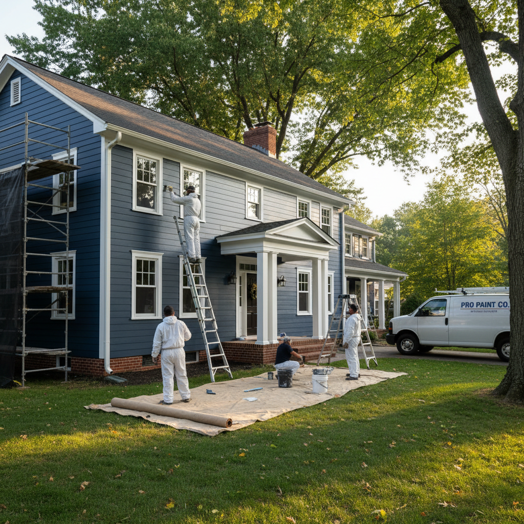 Colonial Exterior Makeover Houston, TX — Exterior remodeling by Magnificent Painters & Remodelers, Houston TX — photo 4