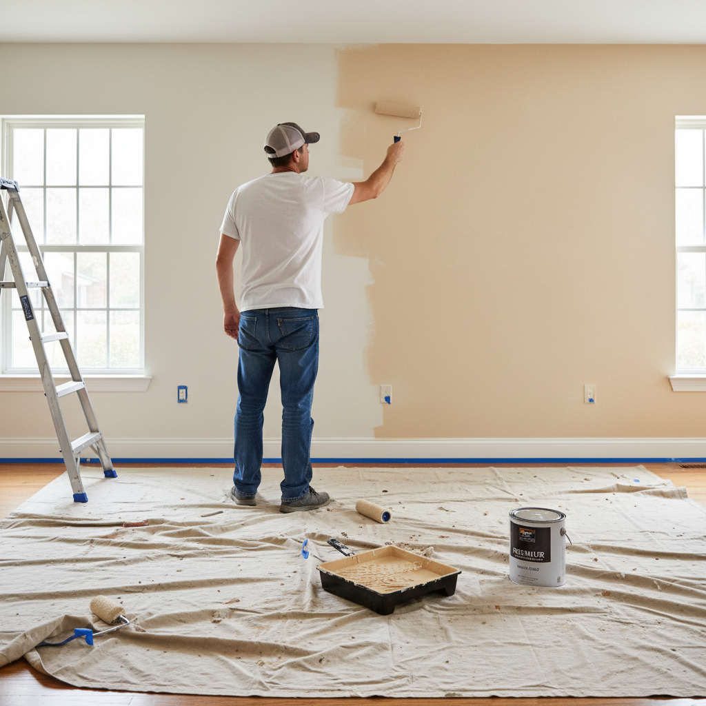 Living Room Accent Wall & Refresh Cypress, TX — Interior remodeling by Magnificent Painters & Remodelers, Houston TX — photo 4