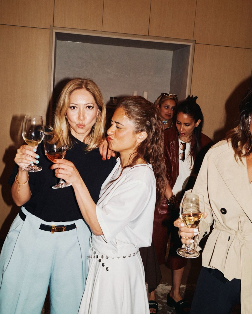 Spring pop-up — guests mingling