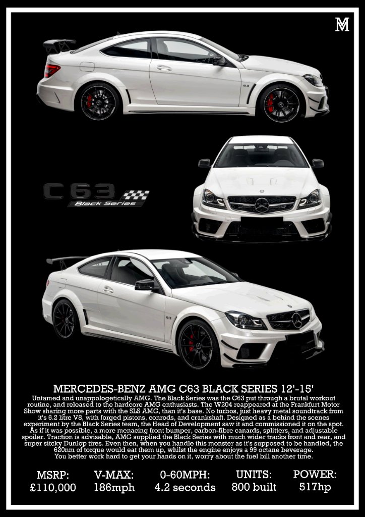 Mercedes-Benz AMG C63 Black Series — Dark