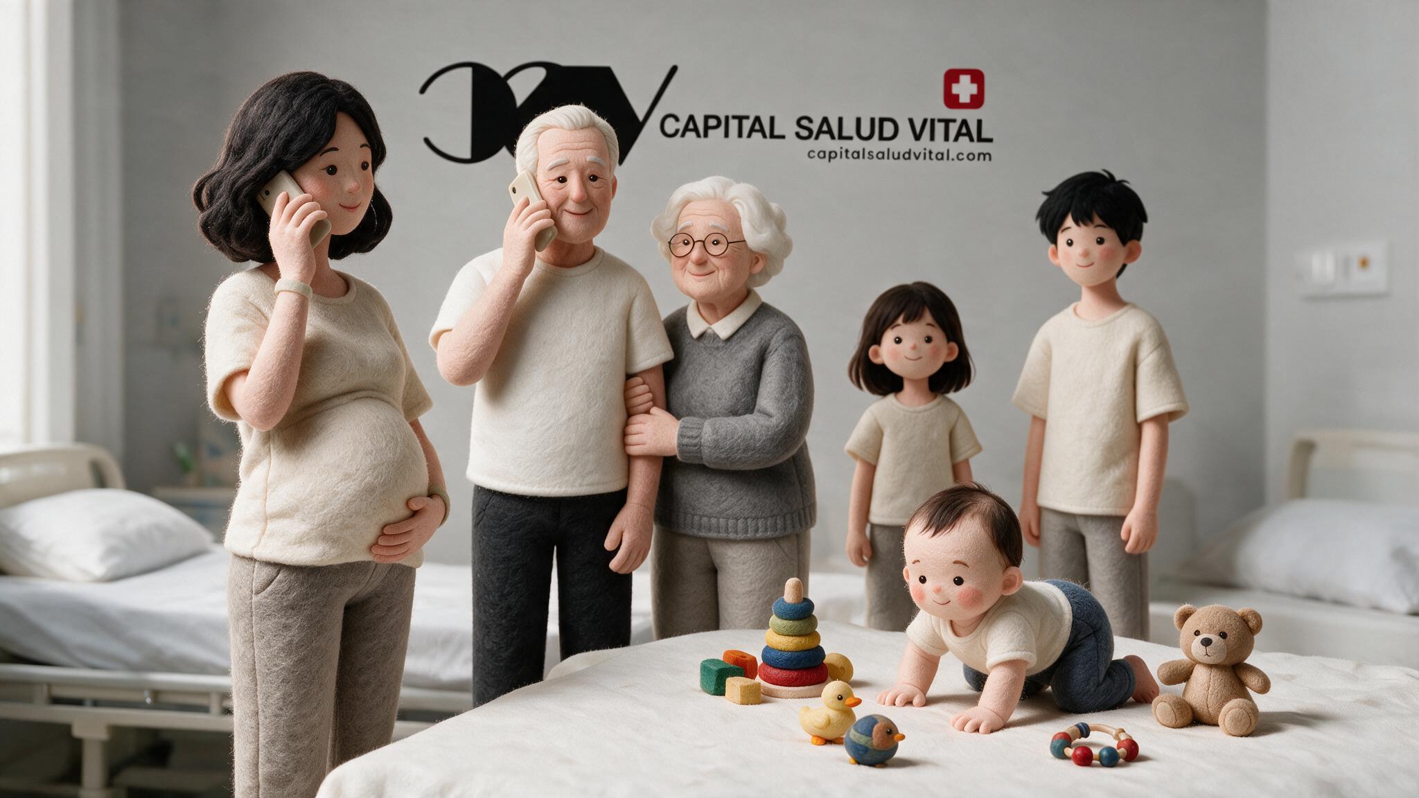 Capital Salud Vital Familia multigeneracional en Capital Salud Vital, servicios de bienestar familiar en Quito, Ecuador.