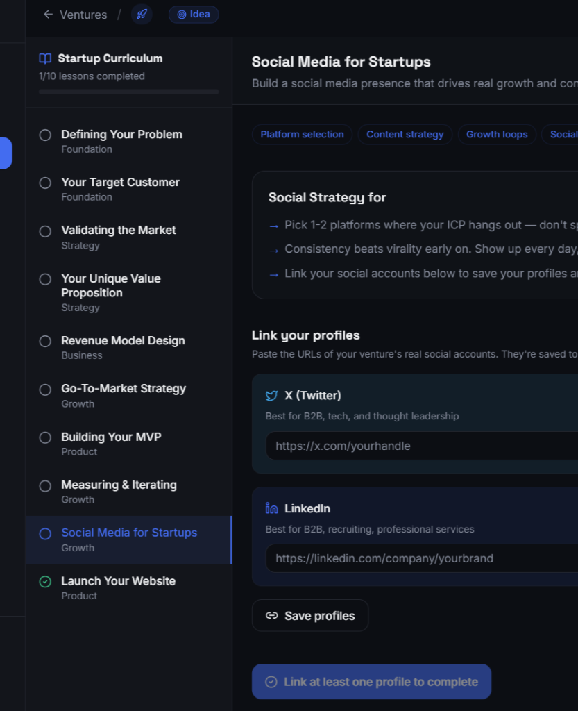 Social Media for Startups