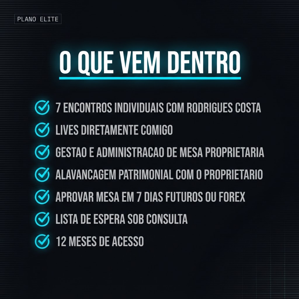 Plano Elite — o que vem dentro