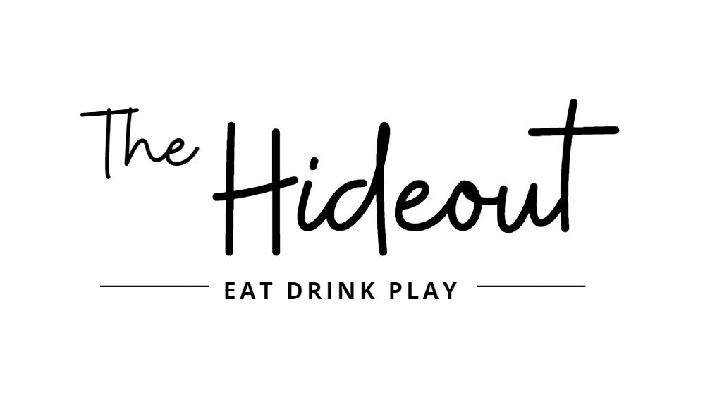 The Hideout Eat Drink Play Logo
