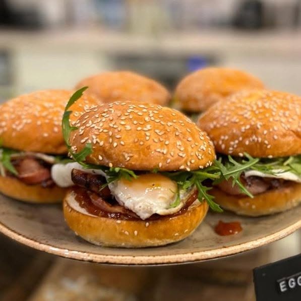 Egg and bacon buns at The Hideout Rosebud