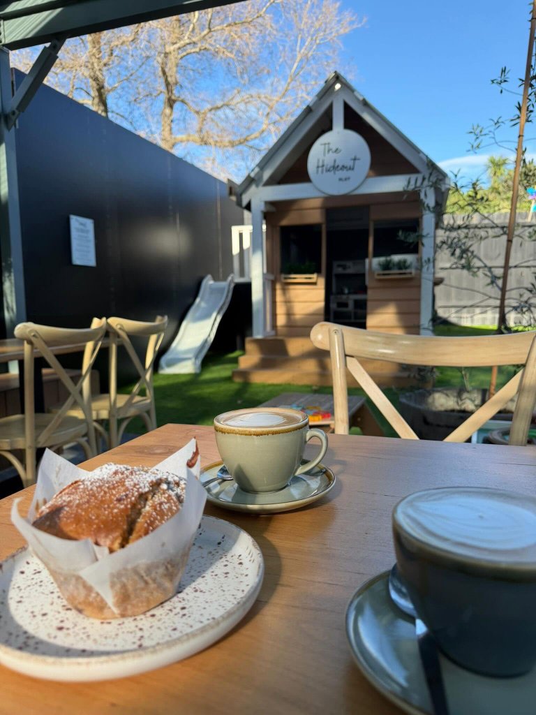 Kids cubby house at The Hideout family café Rosebud
