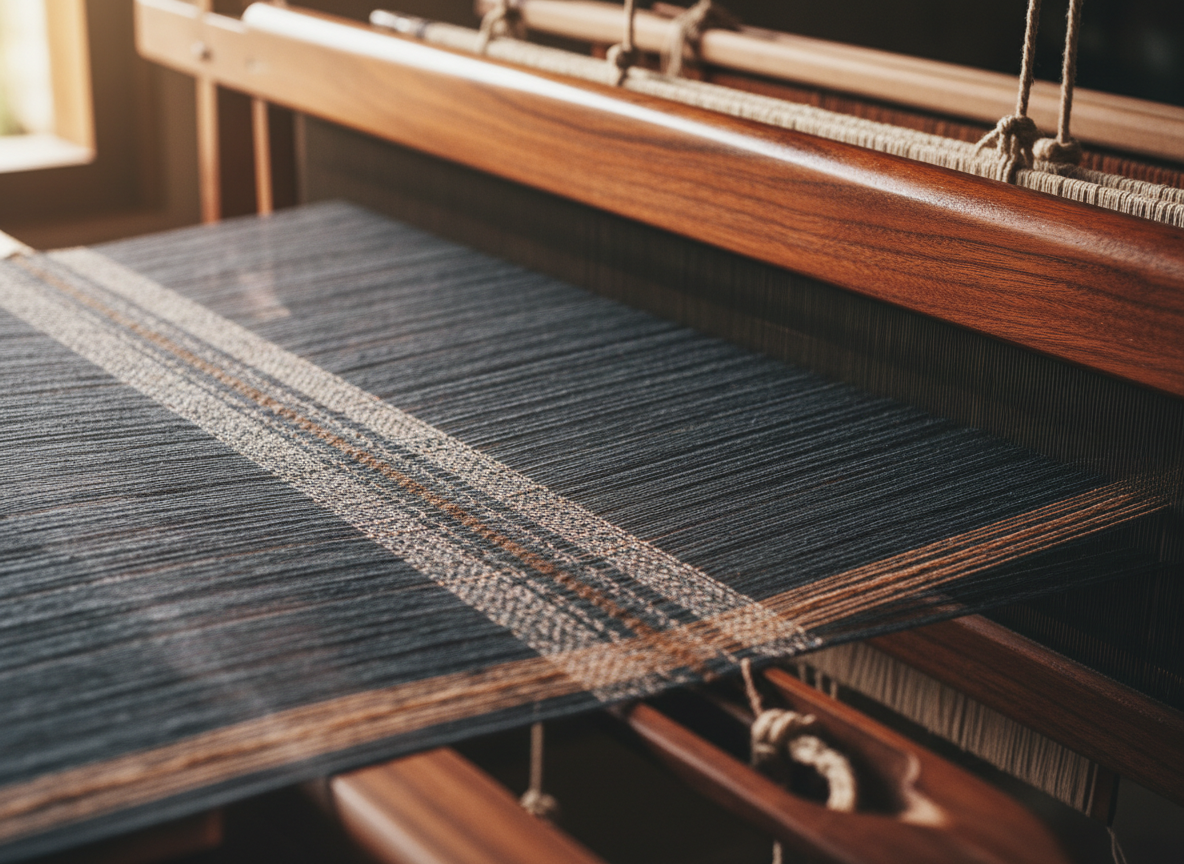 Vietnamese silk weaving texture representing the fabric of trust