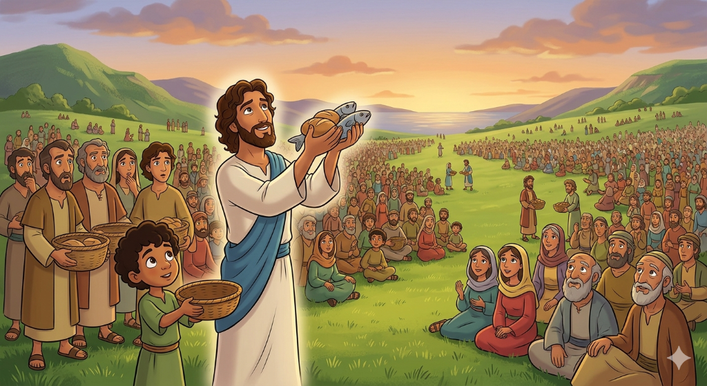 Jesus Feeds 5,000 People
