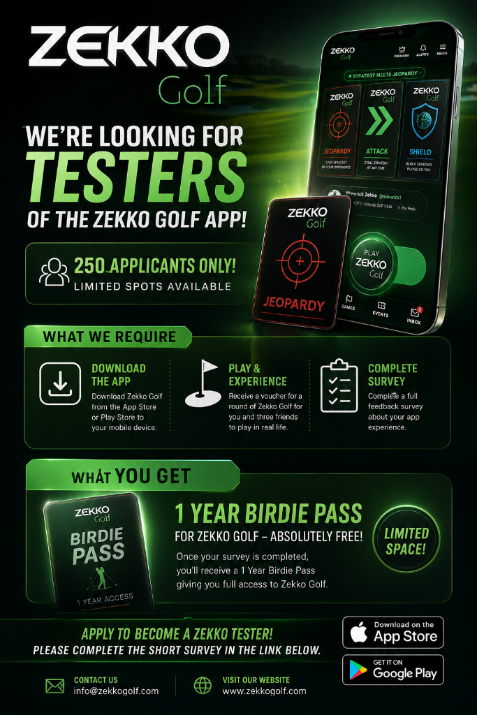ZEKKO Golf Tester Program leaflet