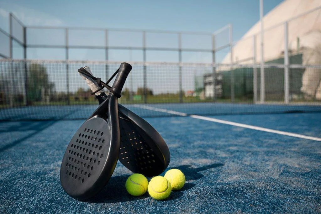 Padel court glass wall enclosed outdoor UK