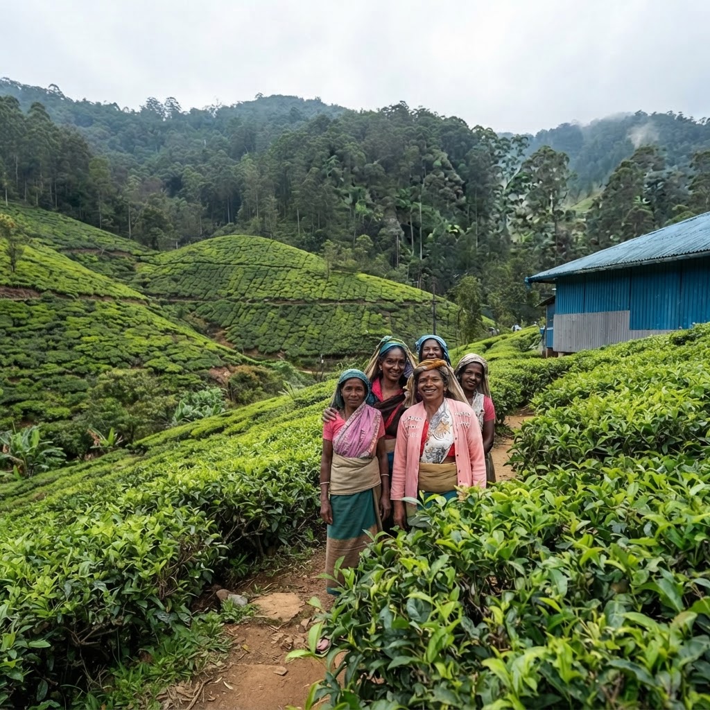Tea pickers in the highland estates
