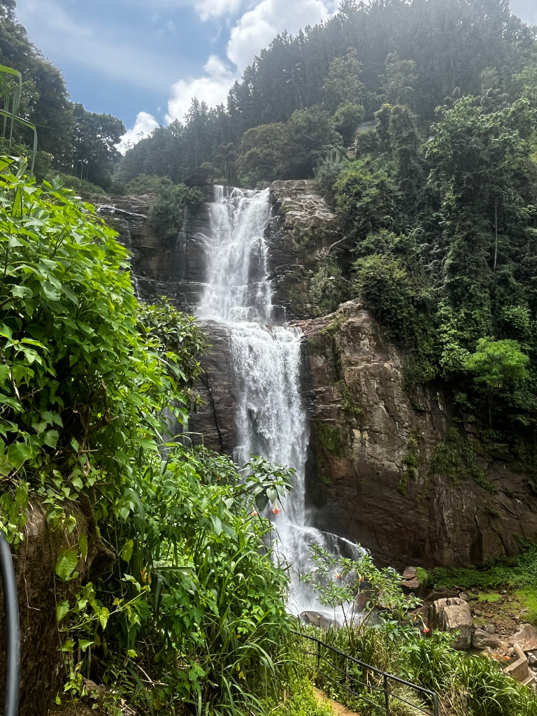 Waterfall in Sri Lanka highlands