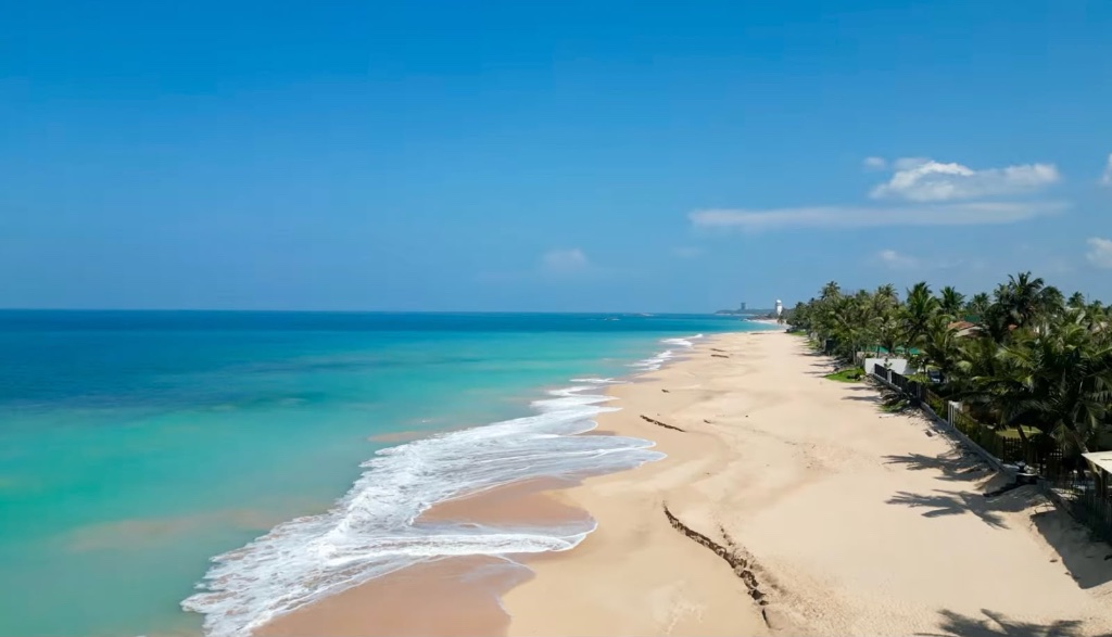 Sri Lanka coastline aerial