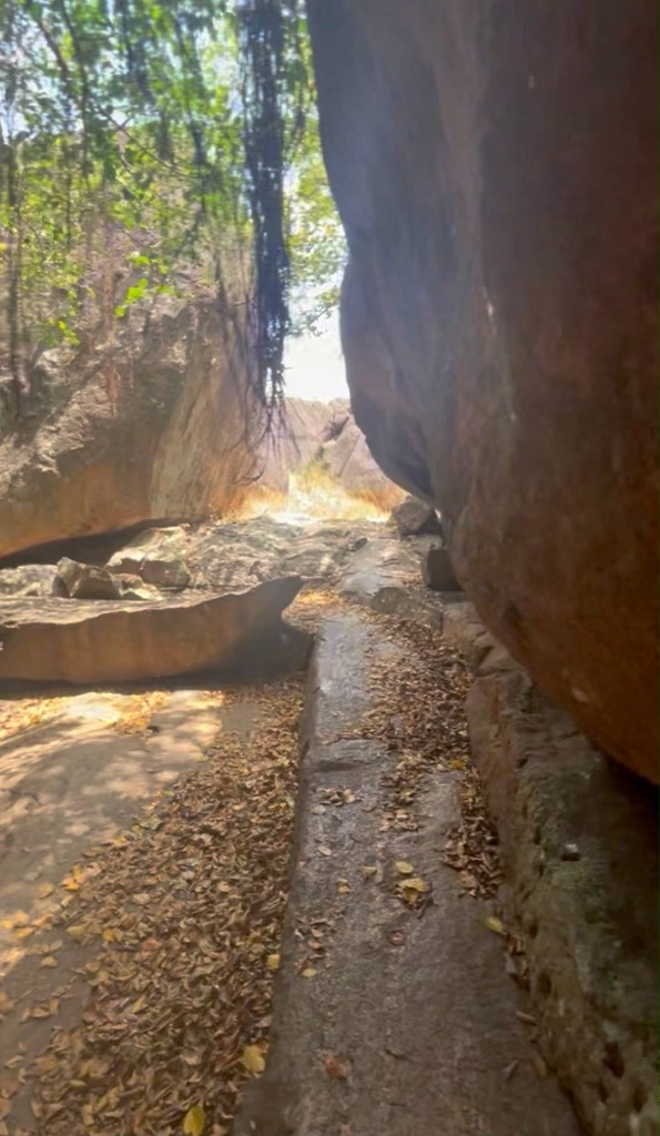 Ancient rock passage