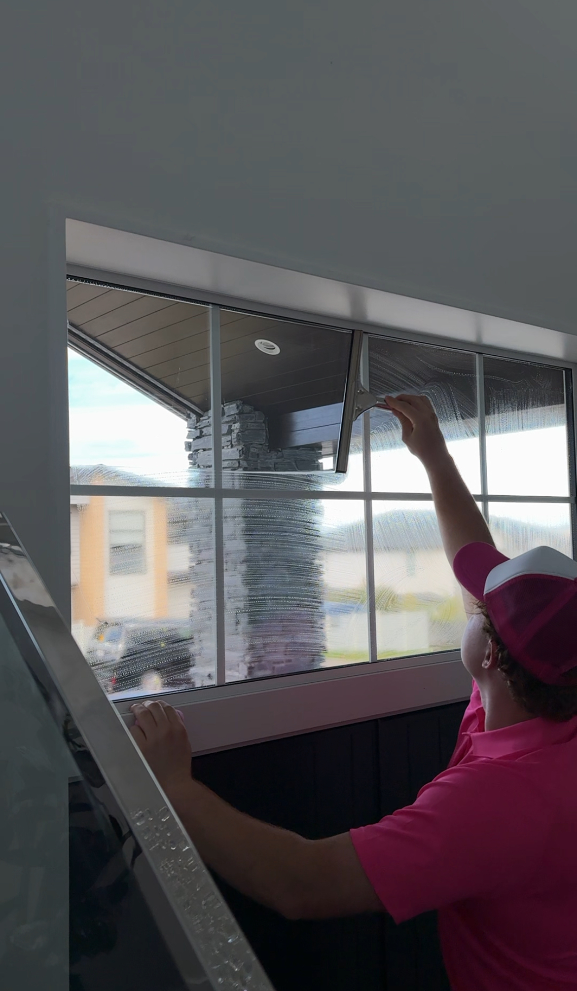 Bright interior with clean windows
