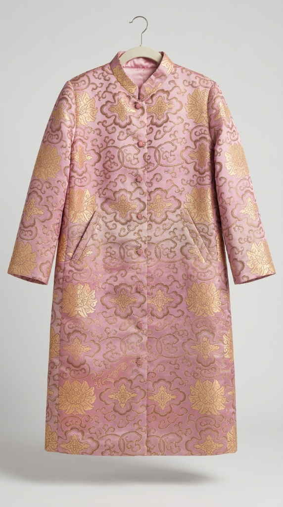 Rose Gold Brocade Court Coat