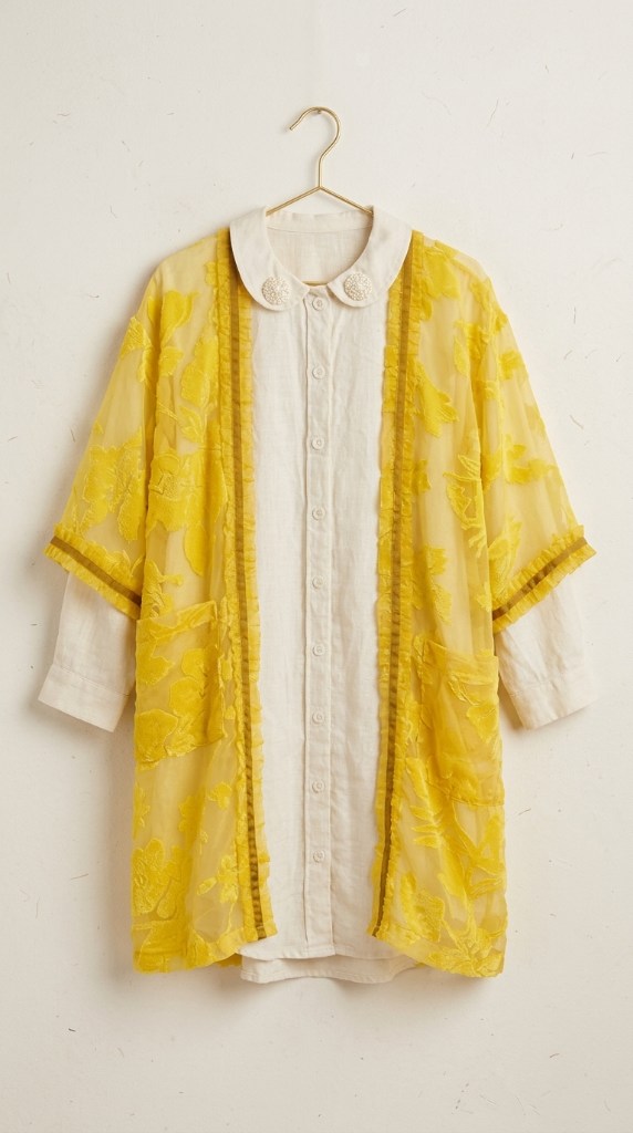 Velvet Flower Sheer Duster