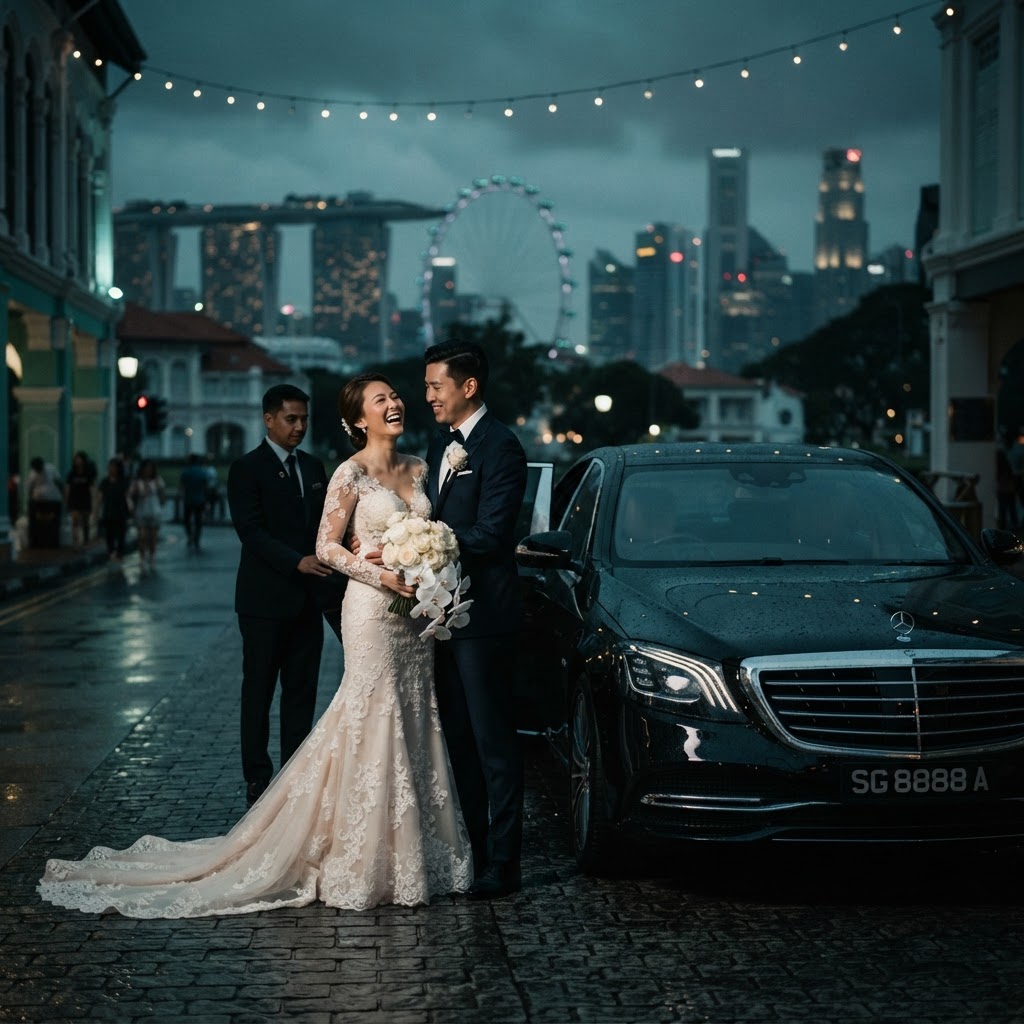 Wedding Photoshoot Car Rental Singapore: Luxury Vehicles for Pre-Wedding and Bridal Photography
