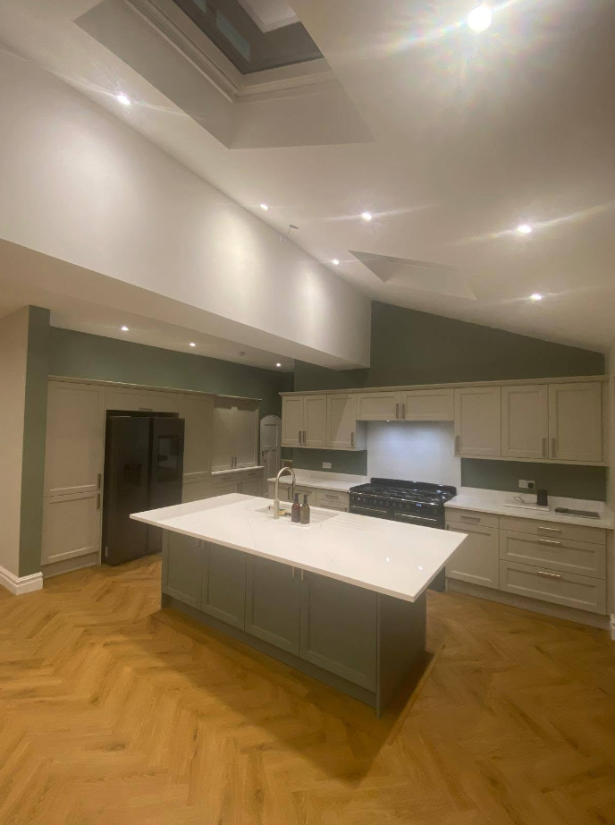 Modern home extension with bespoke timber joinery by J&H Joinery & Building