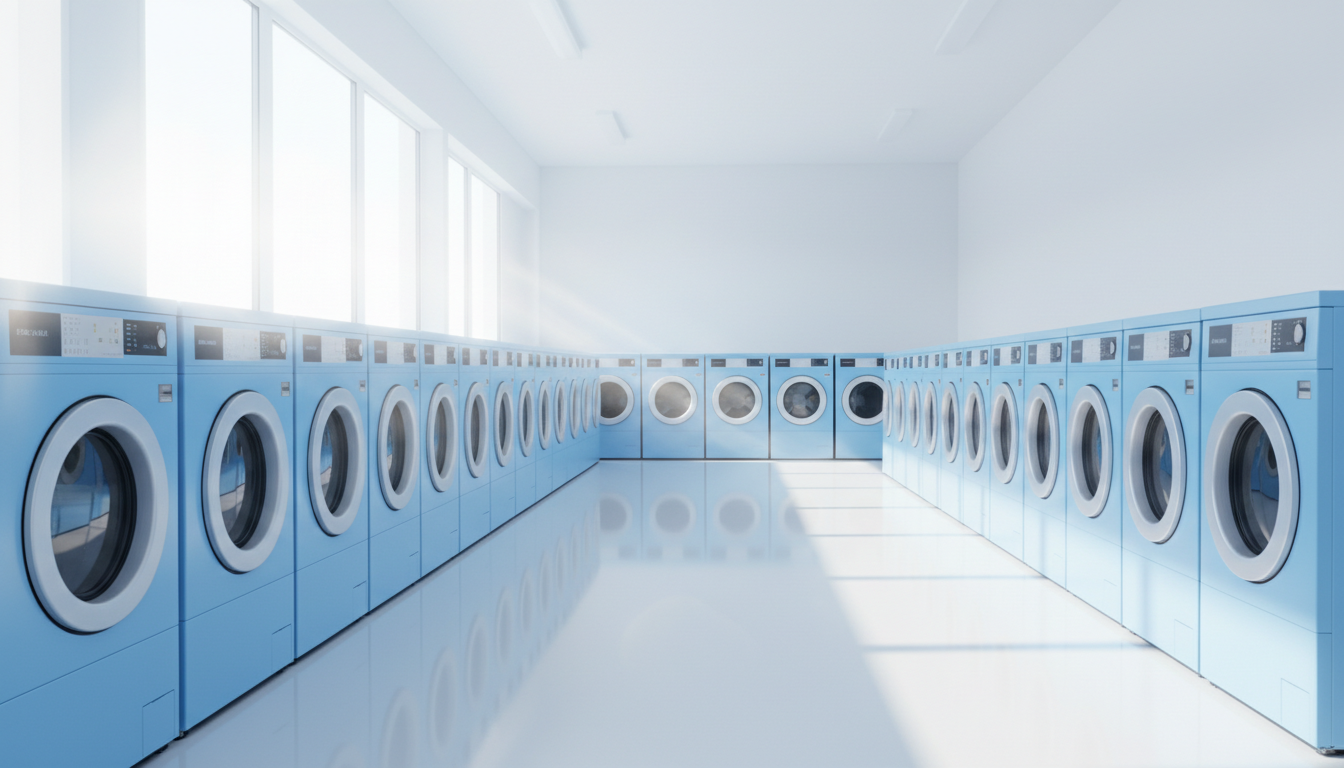 Instalações modernas da lavanderia Super Branco