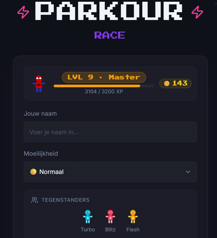  parckour game template preview