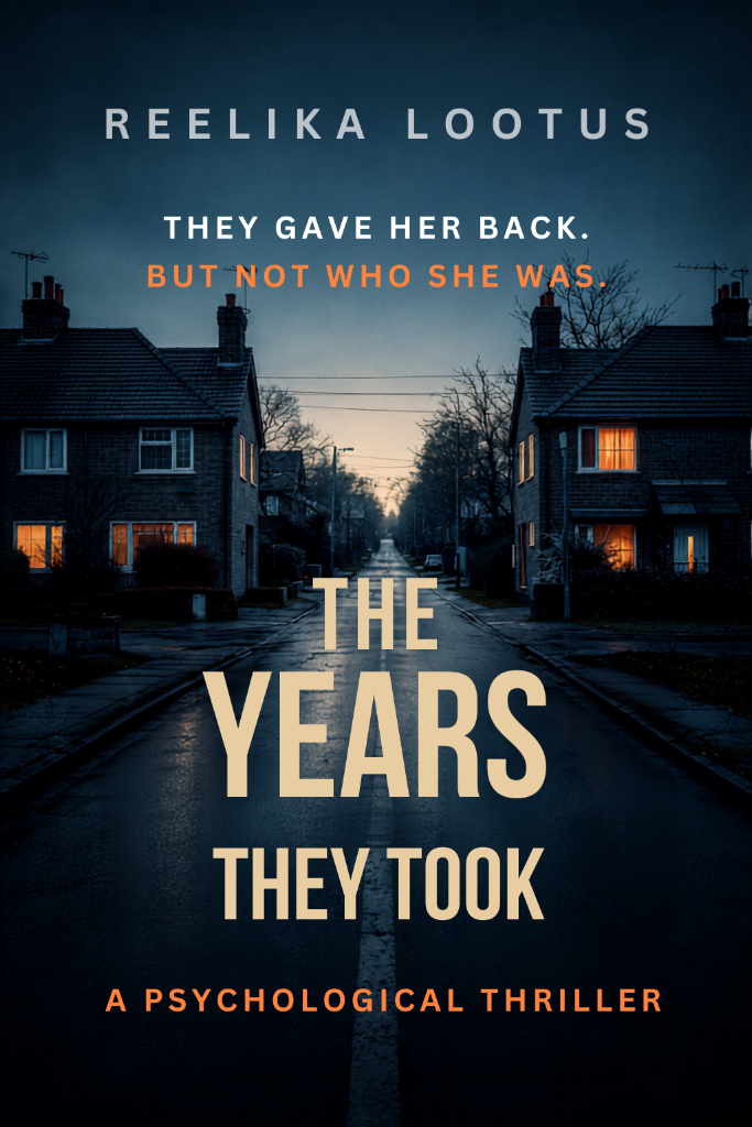 Dark, blurred corridor suggesting disorientation and captivity, evoking the psychological suspense of Reelika Lootus's thriller The Years They Took