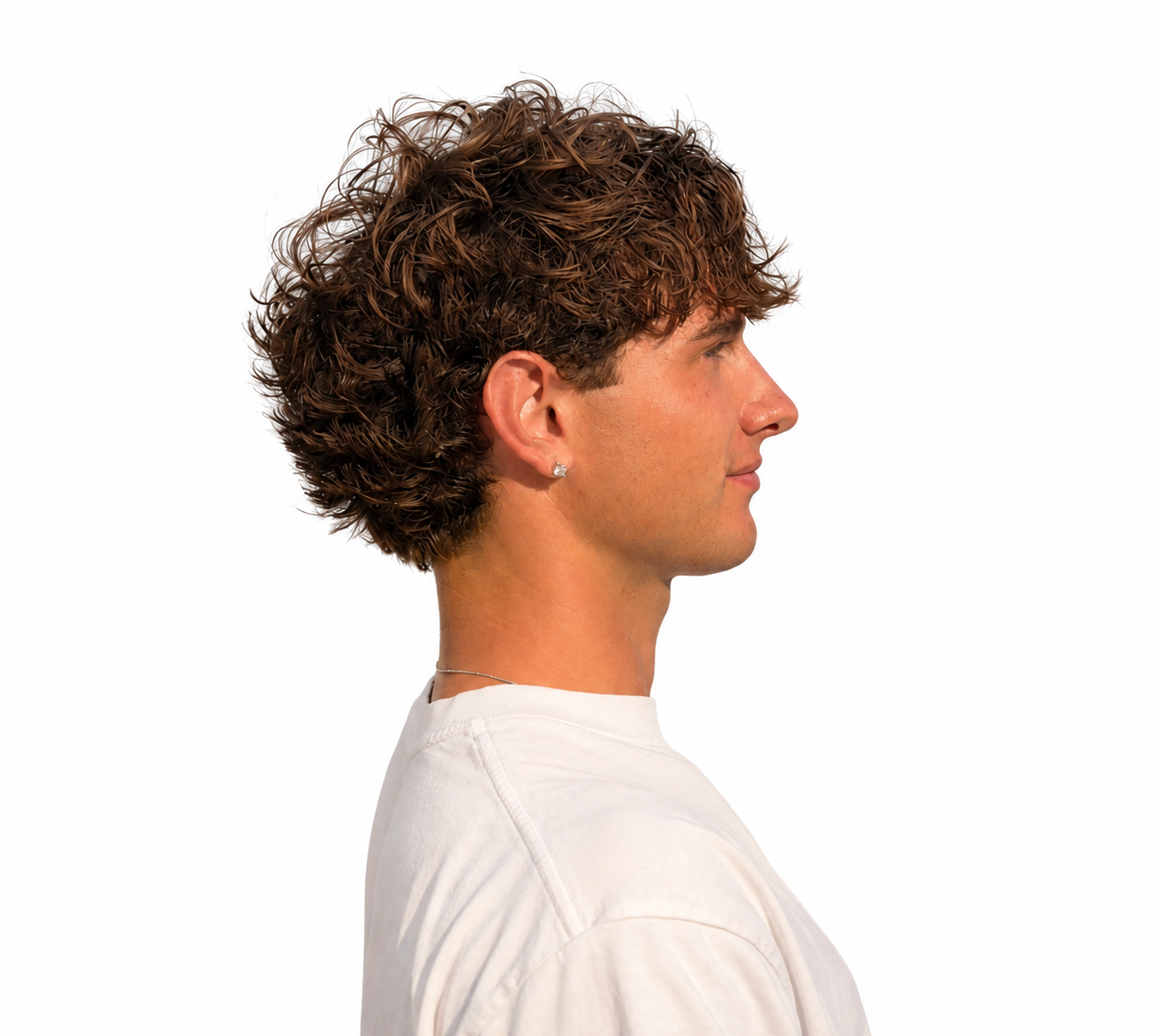 After using Sea Salt Spray — styled, voluminous hair