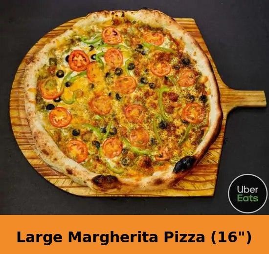 Veggie Pesto Pizza pizza β Pesto base, cherry tomatoes, green peppers, olives and mozzarella on a wood-fired crust.