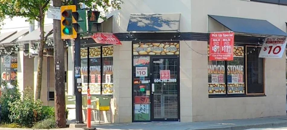 Woodstone Pizza storefront at 9259 Young Rd, Chilliwack