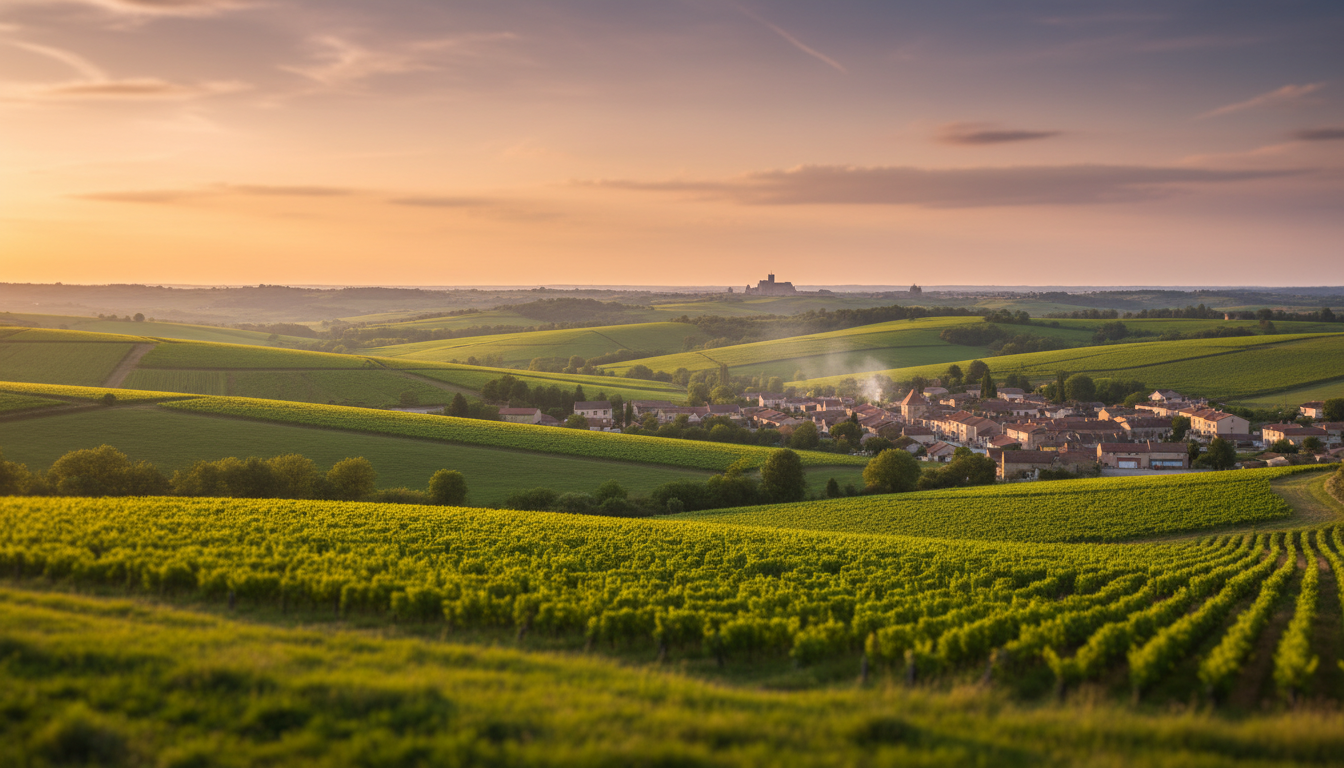 Paysage collines du Tarn avec vignobles et villages occitans