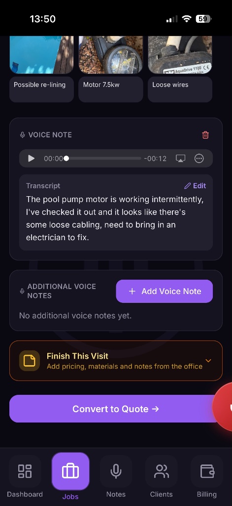 TradeTrac app screen