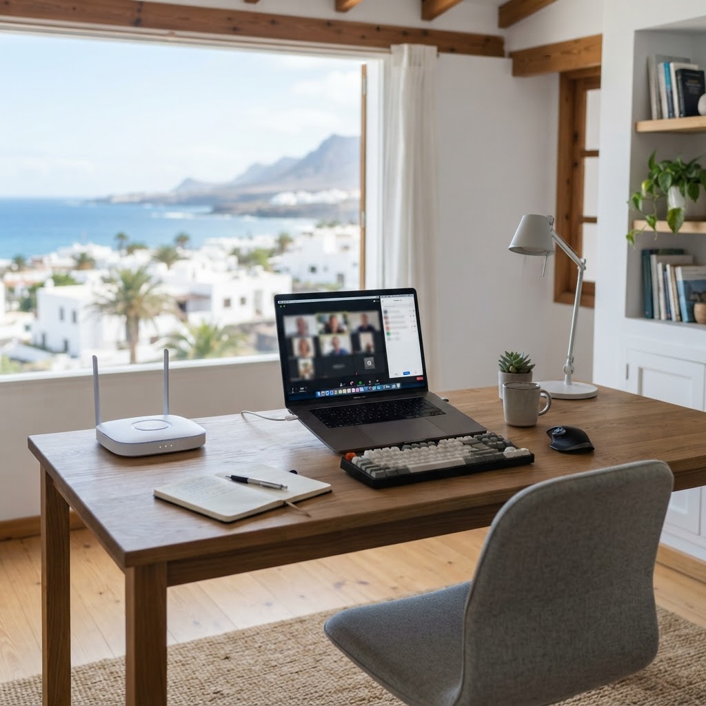 Ventajas de la fibra óptica ultrarrápida para el teletrabajo en las islas
