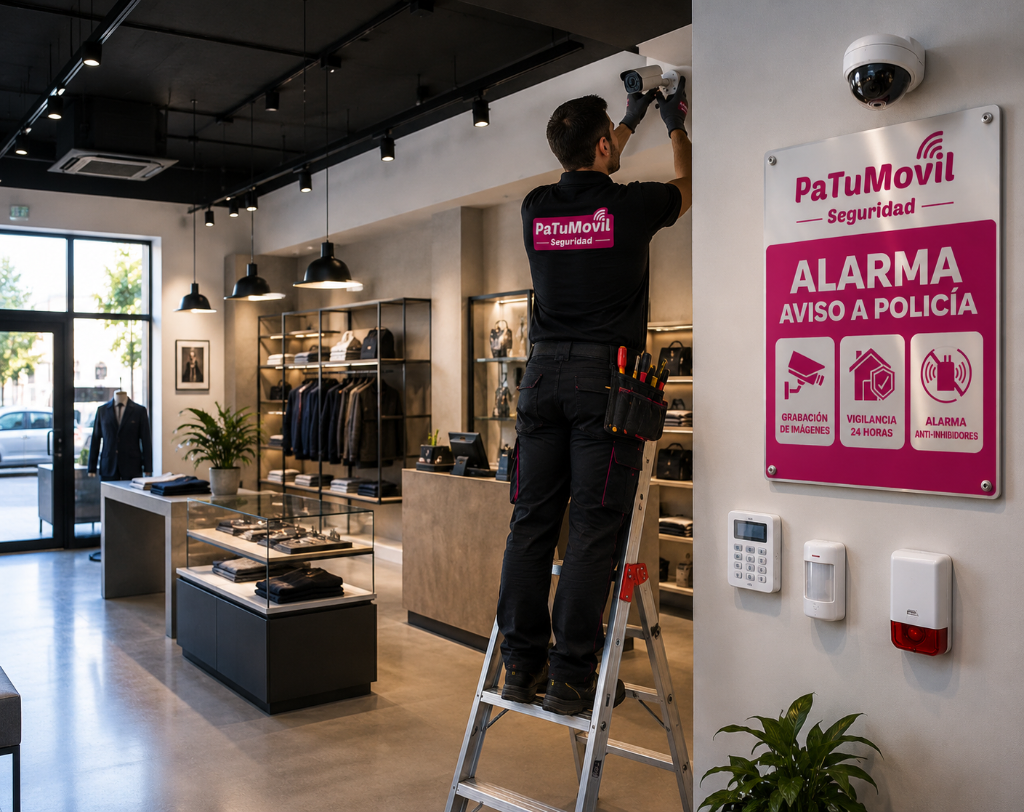 Negocio protegido con seguridad profesional