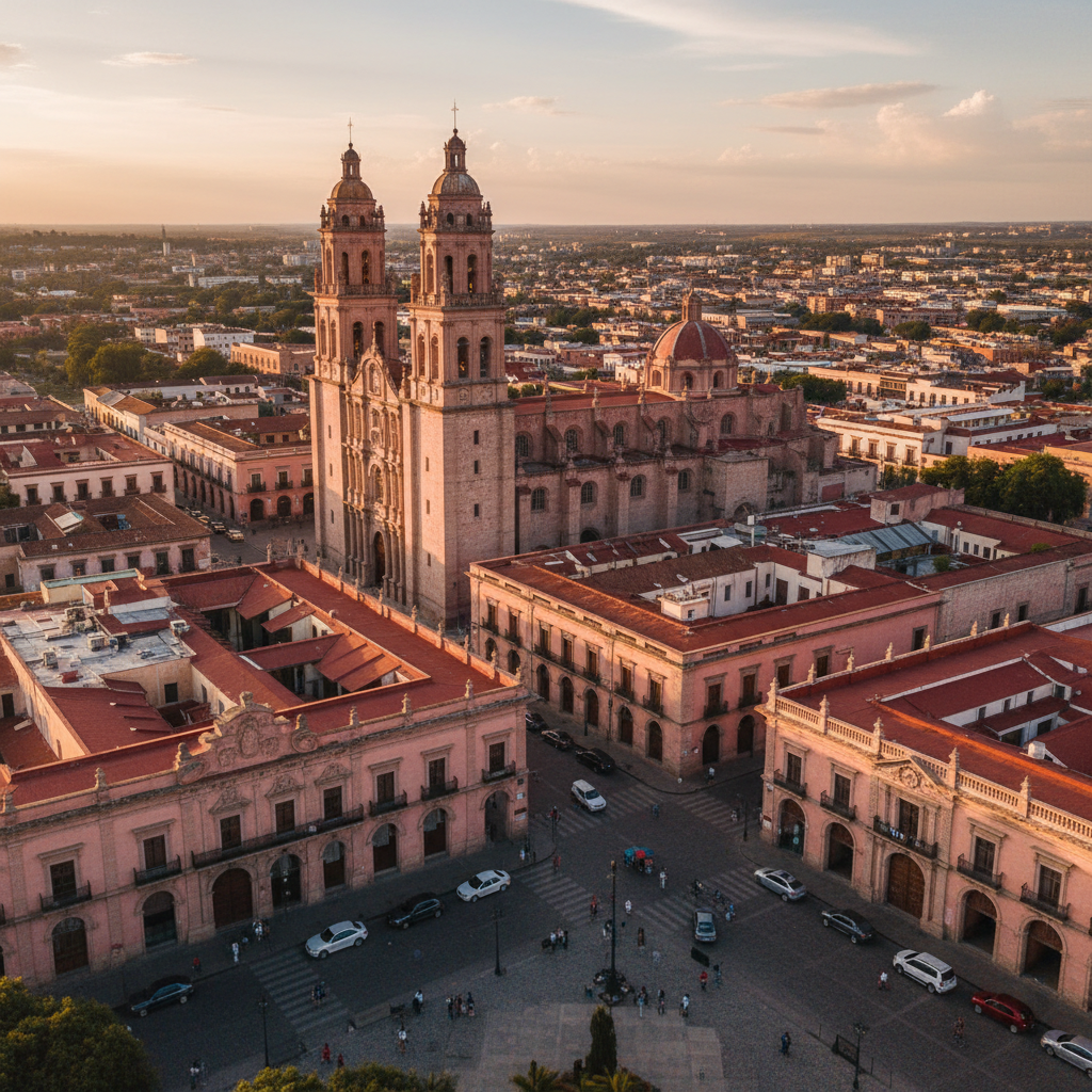 Centro histórico de Morelia, Michoacán — catedral y arquitectura colonial barroca