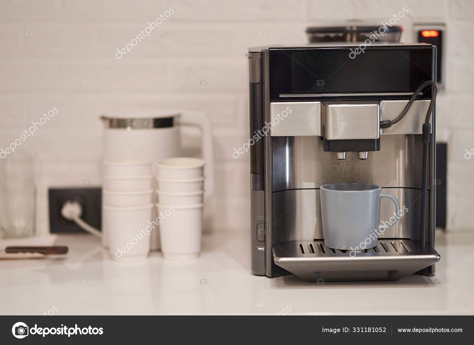 Office coffee service setup with fresh brewed coffee for Northeast Oklahoma breakrooms