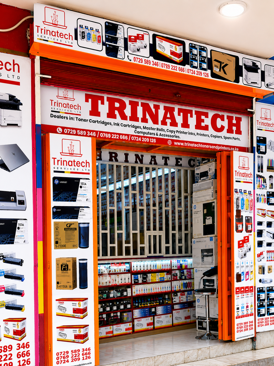 Trinatech Services Ltd shopfront at The One Mall, Ground Floor, River Road, Nairobi