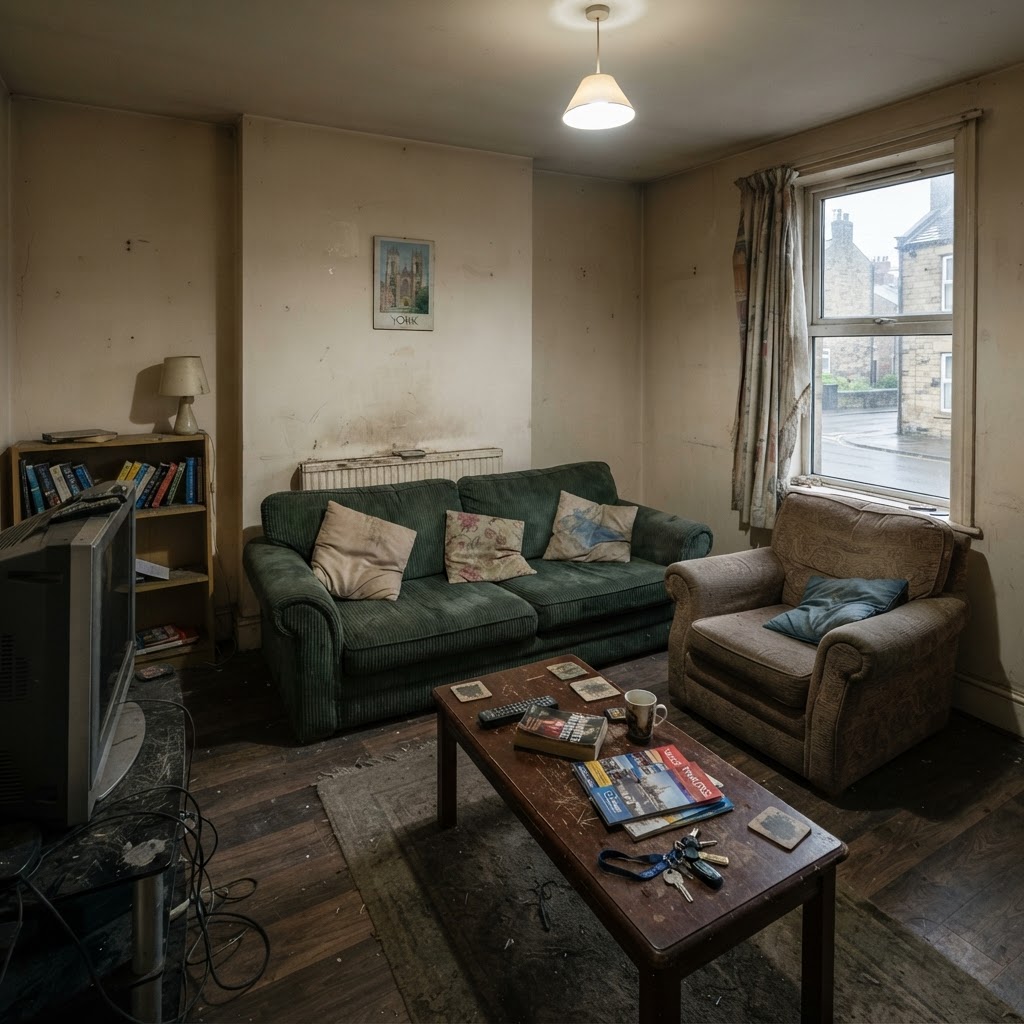 Before — A worn, neglected listing transformed into a five-star managed Airbnb.