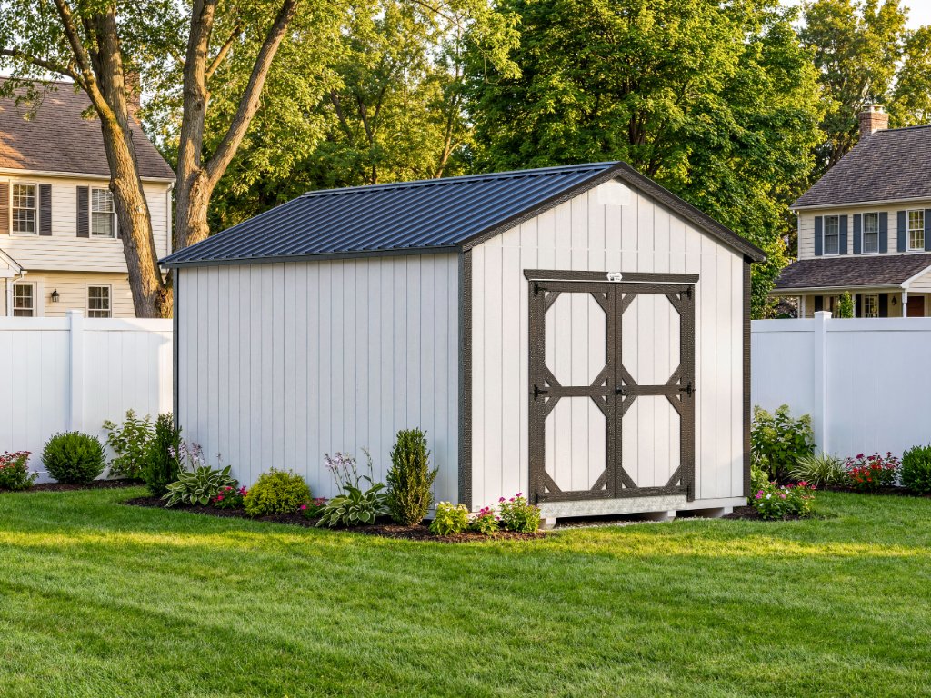 Gable Shed Model – White (12×16)
