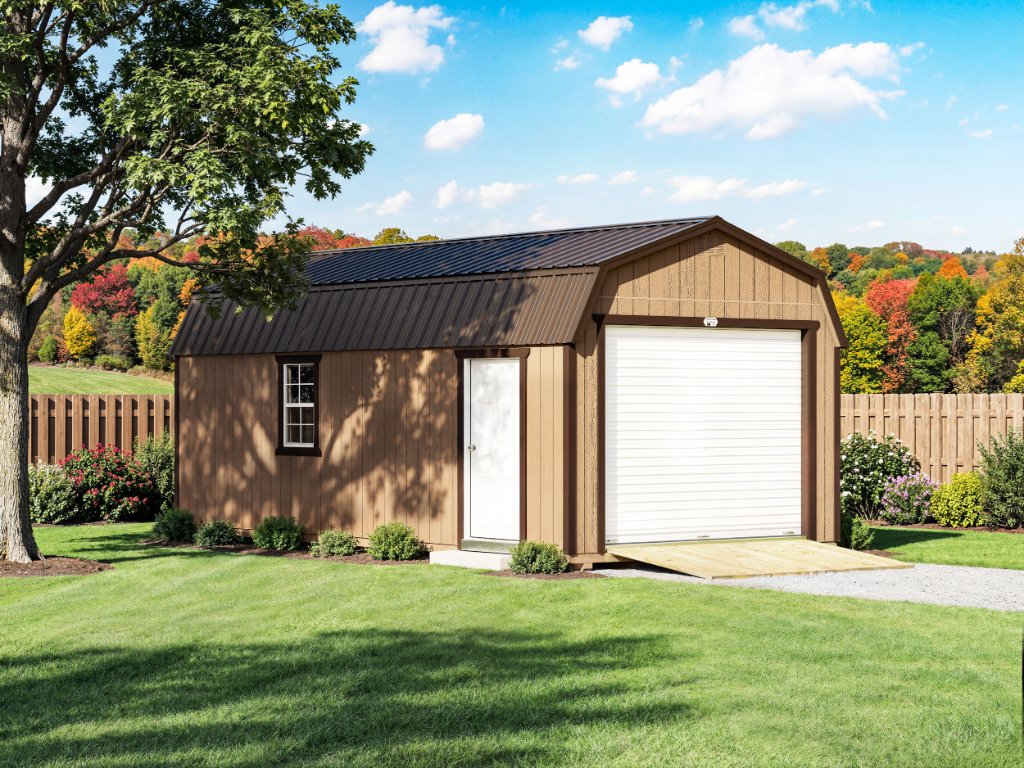 Lofted Garage Model – Brown (12×24)