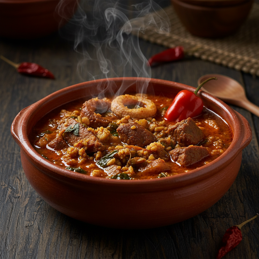 Egusi Soup with Nmanu Red Palm Oil